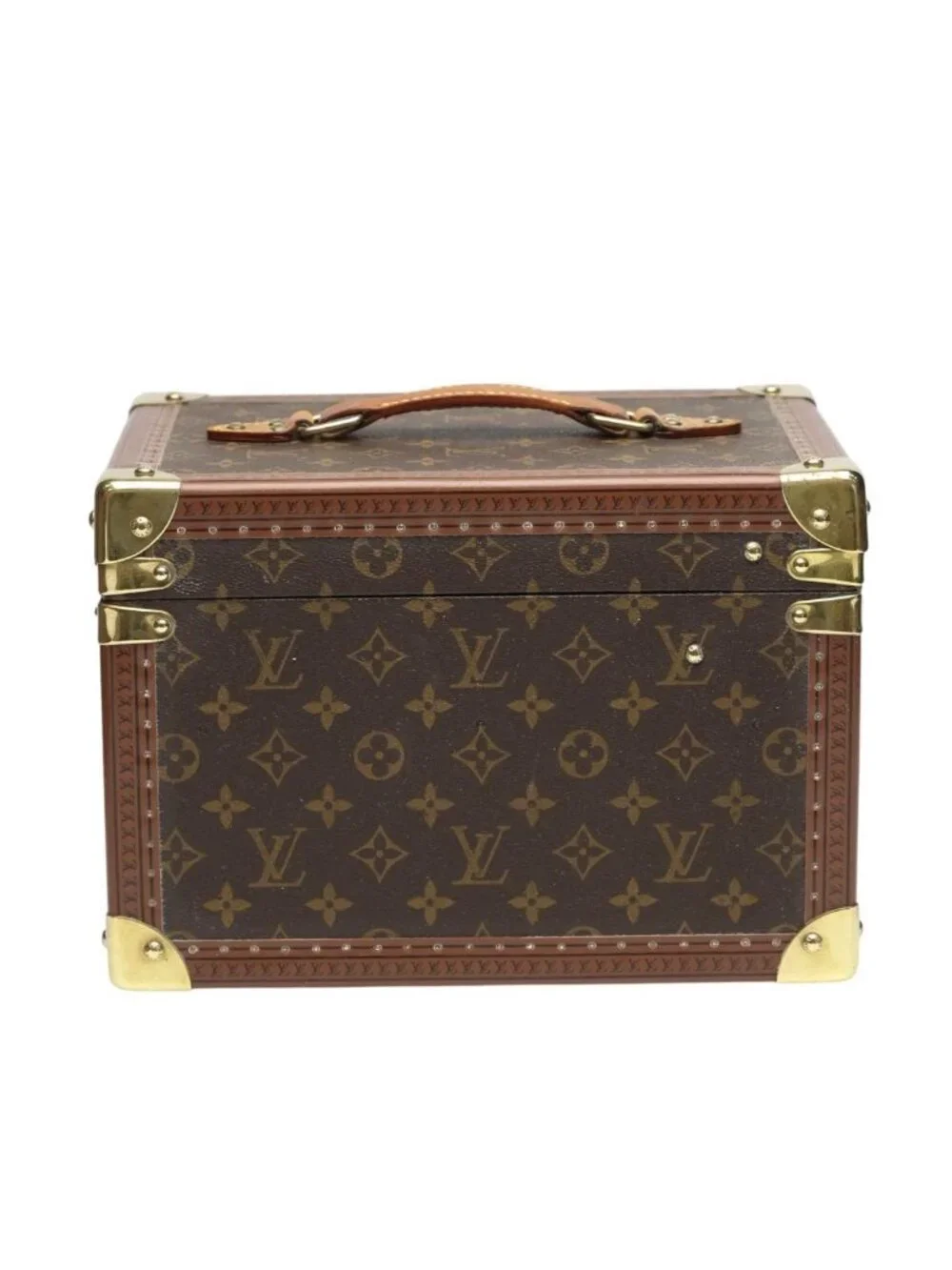 Louis Vuitton Monogram Makeup Case Boite Flacon Bag Brown